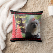 マルチーズクリスマスレッド クッション (ブランケット)