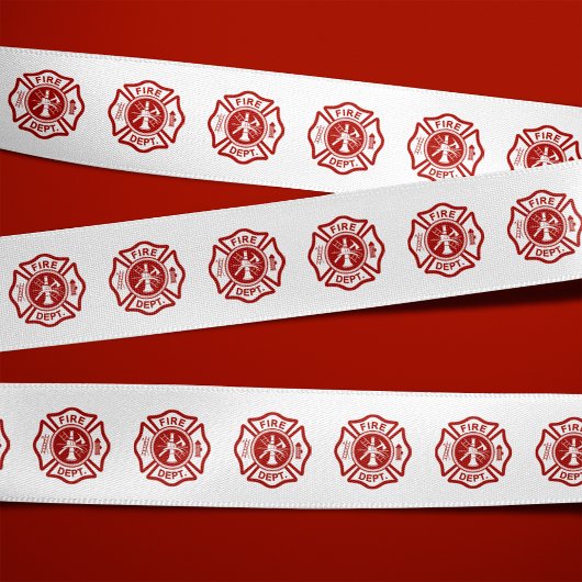 マルチーズクロスシンボルパターン サテンリボン