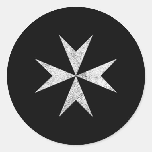 マルチーズクロスナイツホスピリアマルタクラデス ラウンドシール (正面)