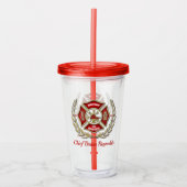 マルチーズクロスパーソナライズされたファイター アクリルタンブラー (正面)