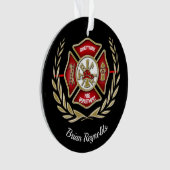 マルチーズクロスパーソナライズされたファイター オーナメント (正面)