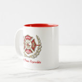 マルチーズクロスパーソナライズされたファイター ツートーンマグカップ (正面左)