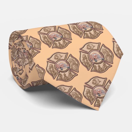 マルチーズクロス消防士タイ ネクタイ (ロール)