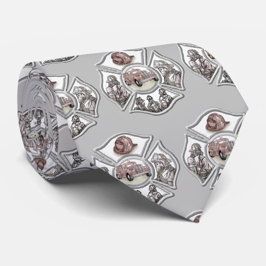 マルチーズクロス消防士 ネクタイ (ロール)