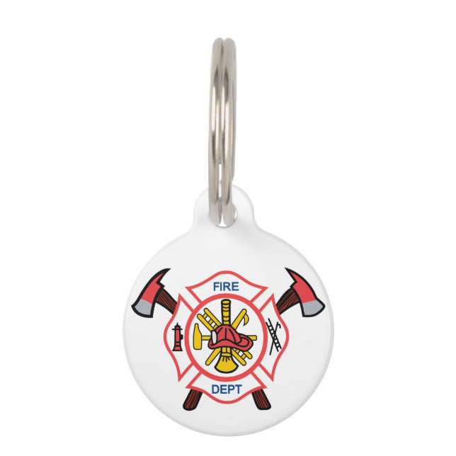 マルチーズクロス消防局 ペット　ネームタグ (正面)