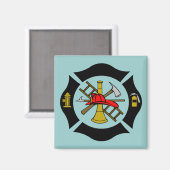 マルチーズクロス – ブラック – マグネット (正面/裏面)