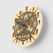 マルチーズクロスEMTクロック ラウンド壁時計 (傾斜)