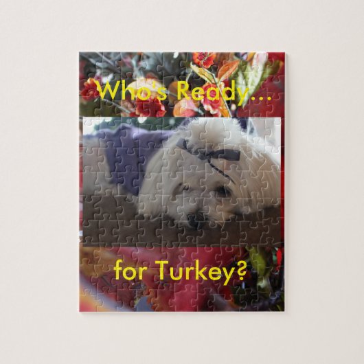 マルチーズシーズン葉ズデザイン ジグソーパズル (縦)