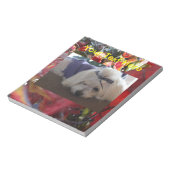 マルチーズシーズン葉ズデザイン ノートパッド (回転)