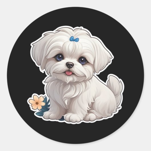 マルチーズシール ラウンドシール (正面)