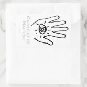 マルチーズステッカーのガントレット。 長方形シール (バッグ)