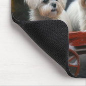 マルチーズスノウリースレイクリスマスデコール マウスパッド (コーナー)