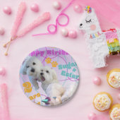 マルチーズツインプレート ペーパープレート (パーティー)