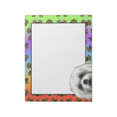 マルチーズテリアドッグポーパターン ノートパッド (回転)