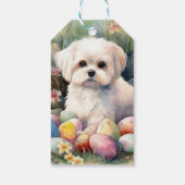 マルチーズドッグとイースターエッグホリデイ ギフトタグ (裏面)