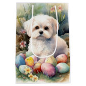 マルチーズドッグとイースターエッグホリデイ ミディアムペーパーバッグ (裏面)