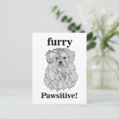 マルチーズドッグアニマルペットおもしろい ポストカード (スタンド正面)