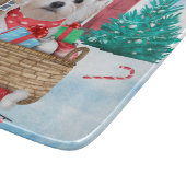 マルチーズドッグインスノークリスマスドッグ カッティングボード (角)