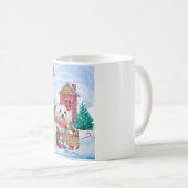 マルチーズドッグインスノークリスマスドッグ コーヒーマグカップ (正面右)
