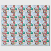 マルチーズドッグインスノークリスマスドッグ ラッピングペーパー (フラット)