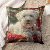 マルチーズドッグクリスマスフェスティバル クッション (ブランケット)