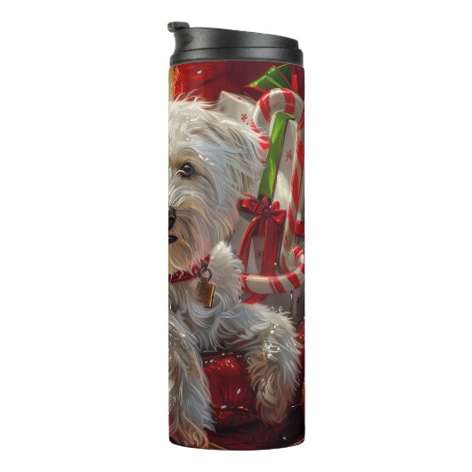 マルチーズドッグクリスマスフェスティバル タンブラー (回転右)
