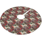 マルチーズドッグクリスマスフェスティバル ブラッシュドポリエステルツリースカート (アングル)