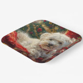 マルチーズドッグクリスマスフェスティバル ペーパープレート (傾斜あり)