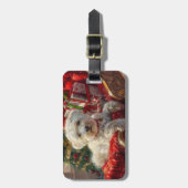 マルチーズドッグクリスマスフェスティバル ラゲッジタグ (正面縦)