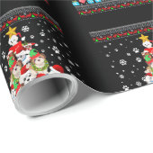 マルチーズドッグクリスマスライト醜いクリスマス汗 ラッピングペーパー (ロールコーナー)
