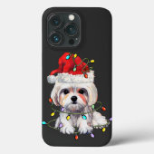 マルチーズドッグクリスマス、クリスマスマルチーズドッグ Case-Mate iPhoneケース (裏面)