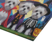 マルチーズドッグズパンプキンハロウィンおもしろい カッティングボード (角)