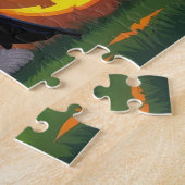 マルチーズドッグズパンプキンハロウィンおもしろい ジグソーパズル (側面)