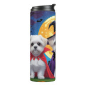 マルチーズドッグズパンプキンハロウィンおもしろい タンブラー (回転左)