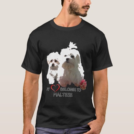 マルチーズドッグドッグズファンラブ引用文 Tシャツ (正面)