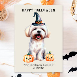 マルチーズドッグハッピーハローウィン シーズンカード