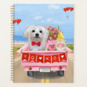 マルチーズドッグバレンタインデートラック プランナー手帳 (正面)
