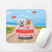 マルチーズドッグバレンタインデートラック マウスパッド (マウス)