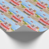 マルチーズドッグバレンタインデートラック ラッピングペーパー (角)