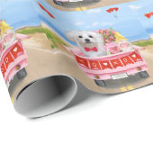 マルチーズドッグバレンタインデートラック ラッピングペーパー (ロールコーナー)