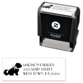 マルチーズドッグパピーショートヘアテディベア セルフインキングスタンプ (インサイチュ)