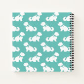 マルチーズドッグパピーショートヘアテディベア ノートブック (裏面)