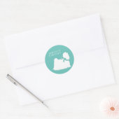 マルチーズドッグパピーロングヘア ラウンドシール (封筒)