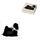 マルチーズドッグパピーロングヘア ラバースタンプ (押印)