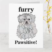 マルチーズドッグペット カード (黄色い花)