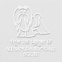 マルチーズドッグペット「From the library of」ネームブック