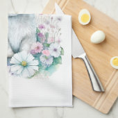 マルチーズドッグママフローラ キッチンタオル (四つ折り)