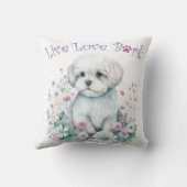 マルチーズドッグママフローラ クッション (裏面)