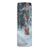 マルチーズドッグライディングオートバイクリスマス タンブラー (裏面)