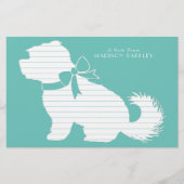 マルチーズドッグワンちゃん短毛テディベア 便箋 (正面)